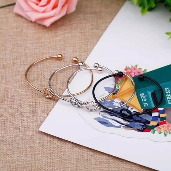 5 for $25 Knot Heart Cuff Bracelet - Picture 2 of 6